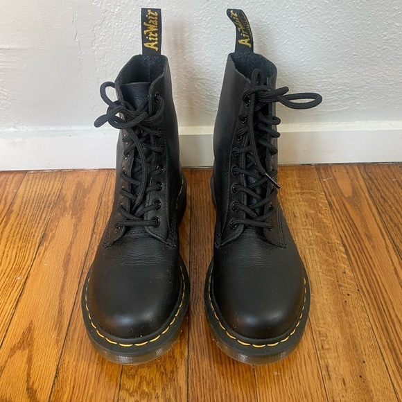 Dr. Martens 1460 Pascal Black Leather Lace Up Combat Boots US Ladies Siz… - Picture 4 of 9